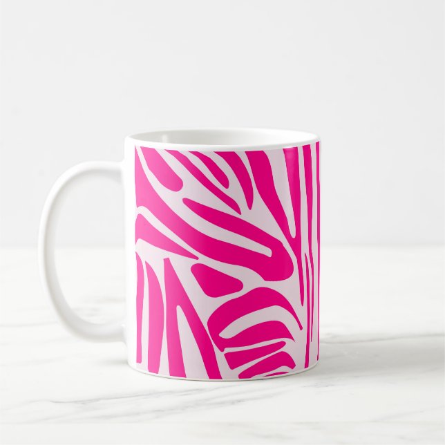 Caneca De Café Listras de zebra rosa (Esquerda)