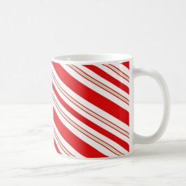 Caneca De Café Listras do bastão de doces do Natal