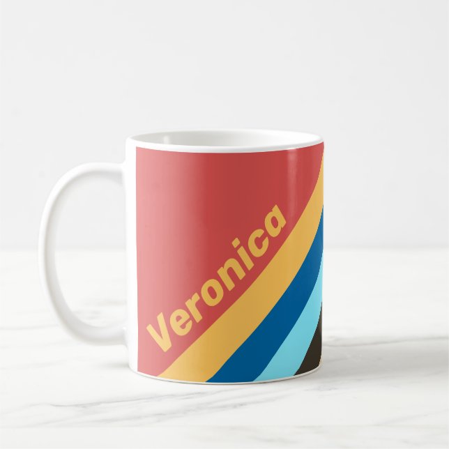 Caneca De Café Listras do Murmúrio Retrô com Nome (Esquerda)