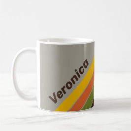 Caneca De Café Listras do Sunset Clover com Nome