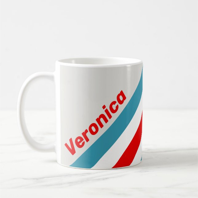 Caneca De Café Listras do Thunderbird com Nome (Esquerda)