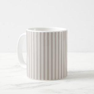 Caneca De Café Listras Duplas Marrom Creme