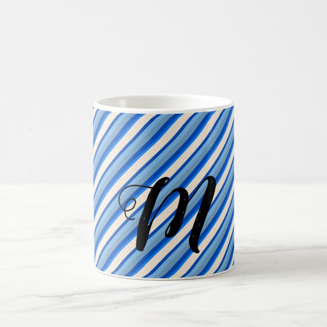 Caneca De Café Listras em Tons de Azul (Centro)
