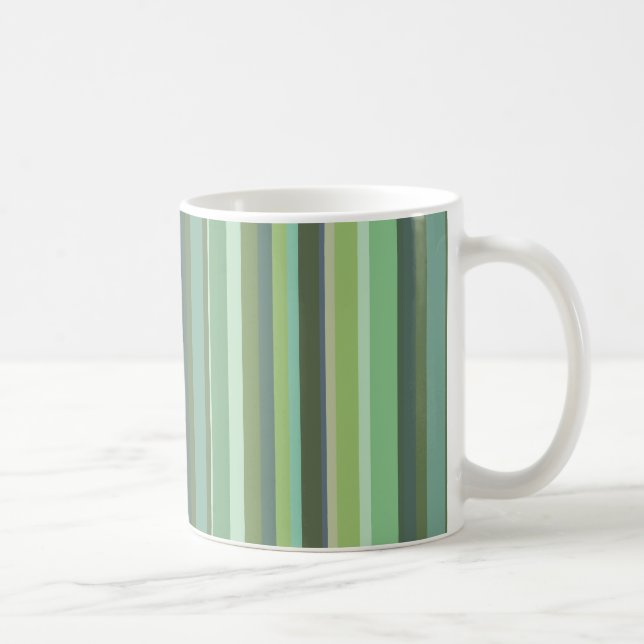 Caneca De Café Listras horizontais verde-oliva (Direita)
