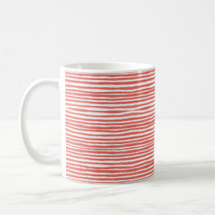 Caneca De Café Listras laranjas, linhas