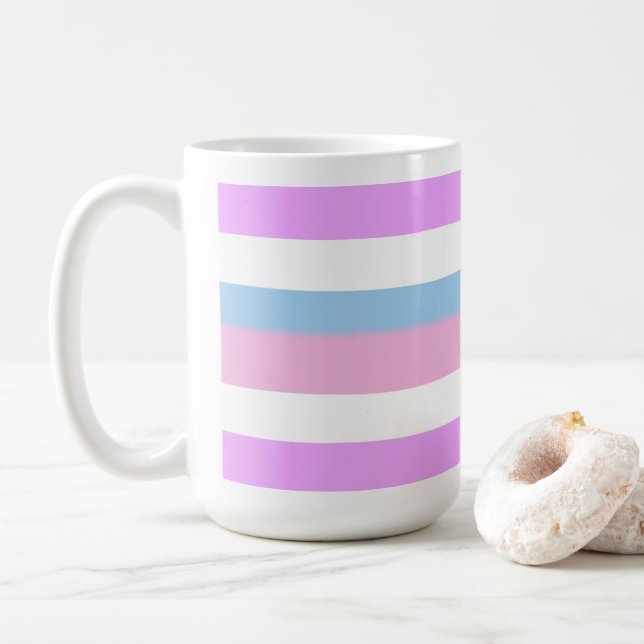 Caneca De Café Listras Orgulho Intersexo (Com Donut)