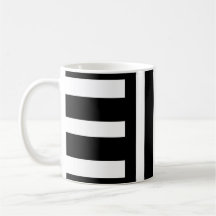 Listras Pretas e Brancas/Caneca Clássica Abstrata