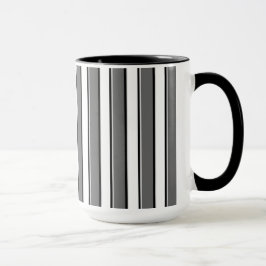 Caneca de Café Listras Preto Cinza