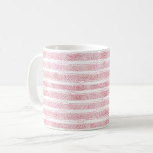 Caneca De Café Listras Rosa Espelhadas