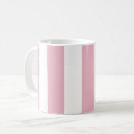 Caneca De Café Listras Rosa, Listras Brancas, Padrões Laminados