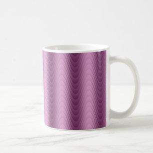 Caneca De Café Listras Roxas Onduladas Design Moderno