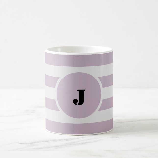 Caneca De Café Listras Roxo Claro e Branco Desligado (Centro)
