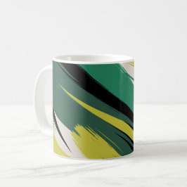 Caneca De Café Listras Verdes Energéticas
