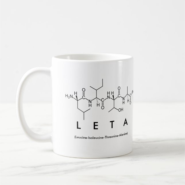 Caneca De Café Lita peptide nome mug (Esquerda)