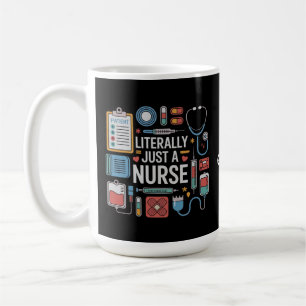 Caneca De Café Literalmente, Apenas Uma Enfermeira Registrada Pre
