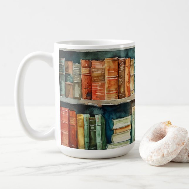 Caneca De Café Literary Art  (Com Donut)