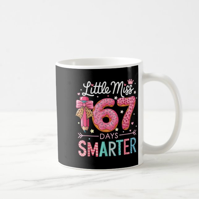 Caneca De Café Little Miss 67 Days Smarter Donut Lover 67th Day O (Direita)