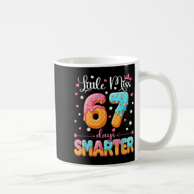 Caneca De Café Little Miss 67 Days Smarter Kids Girls 67th Day Of (Direita)