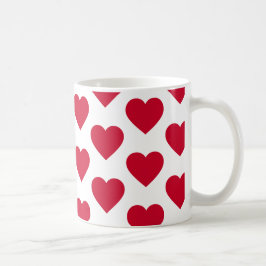 Caneca De Café Little Red Hearts