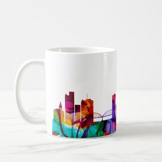 Caneca De Café Little Rock Skyline (Esquerda)