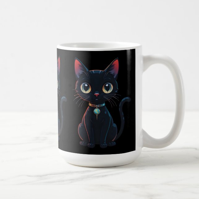 Caneca De Café Little Spooky Black Cat (Direita)