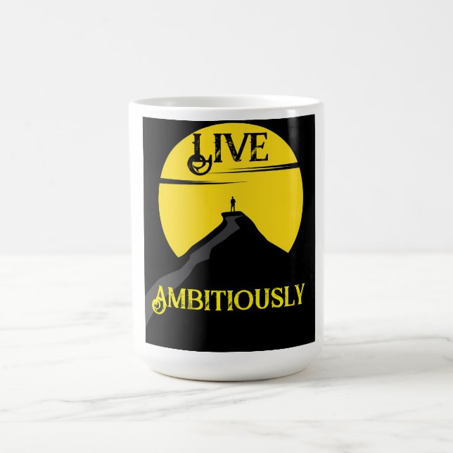 Caneca De Café Live Ambiciosamente Café Mug (Centro)