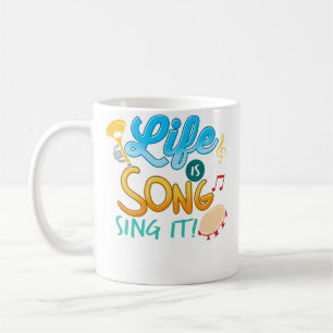 Caneca De Café Live é uma Canção Músicos em uma Banda ou Orquestr