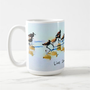 Caneca De Café Live in Moment~Sandpipers Hilton Head Beach