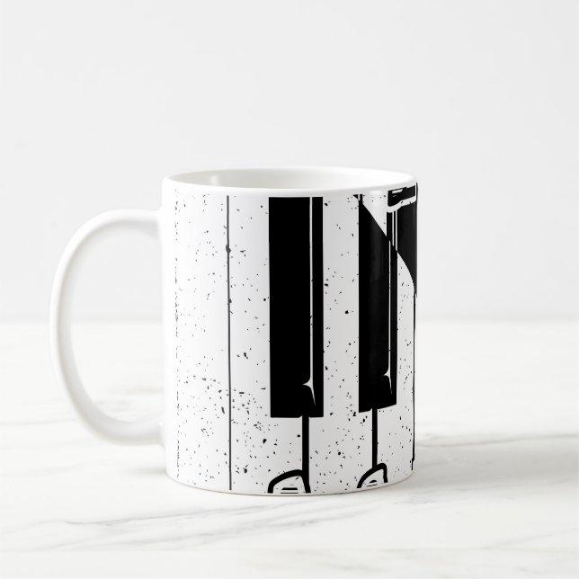 Caneca De Café Live Jazz Calligraphy Illusion Logo Lettering with (Esquerda)
