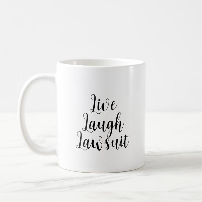 Caneca De Café Live Laugh Advogado Advogado Humor Funny Procurado (Esquerda)