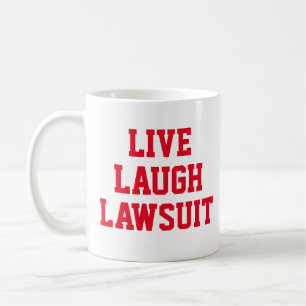 Caneca De Café Live Laugh Lawcase Funny Lawyer Gift