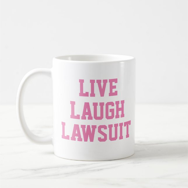 Caneca De Café Live Laugh Lawcase Funny Lawyer Gift (Esquerda)