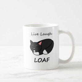 Caneca De Café Live Laugh Loaf Tuxedo Cat Mug