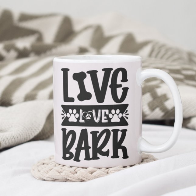 Caneca De Café Live Love Latido (Criador carregado)