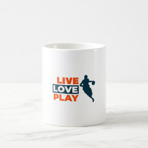 Caneca De Café Live Love Play Basball