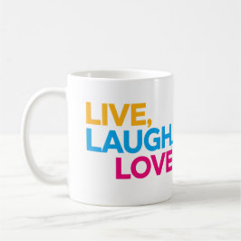 Caneca De Café Live, Ria, Amor
