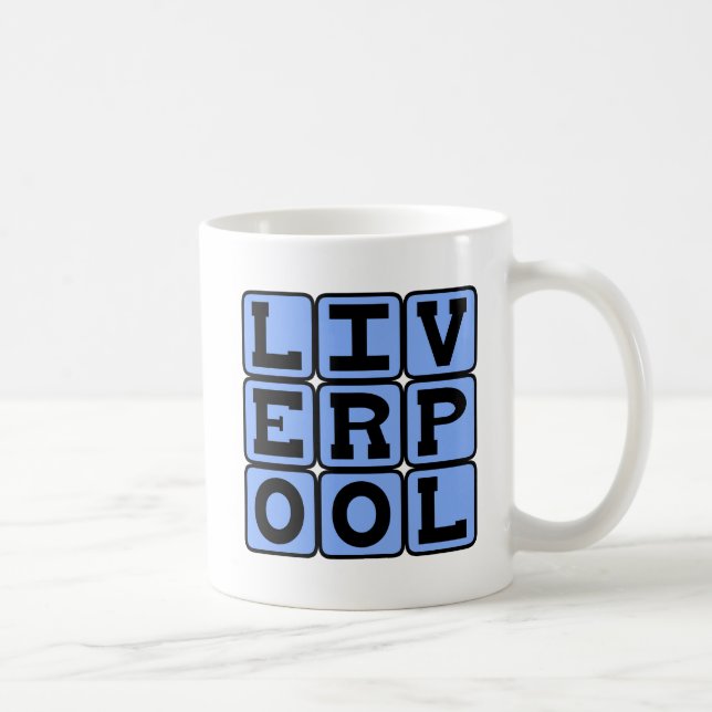 Caneca De Café Liverpool, Cidade na Inglaterra (Direita)