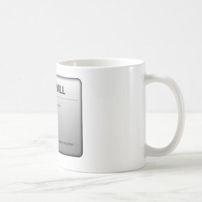 Caneca De Café Livre arbítrio (Direita)