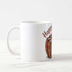 Caneca De Café Livro Abóbora Feliz Aniversário