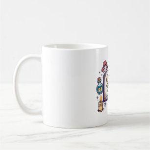 Caneca De Café Livro de Feitiços de Bruxa Arte de Halloween
