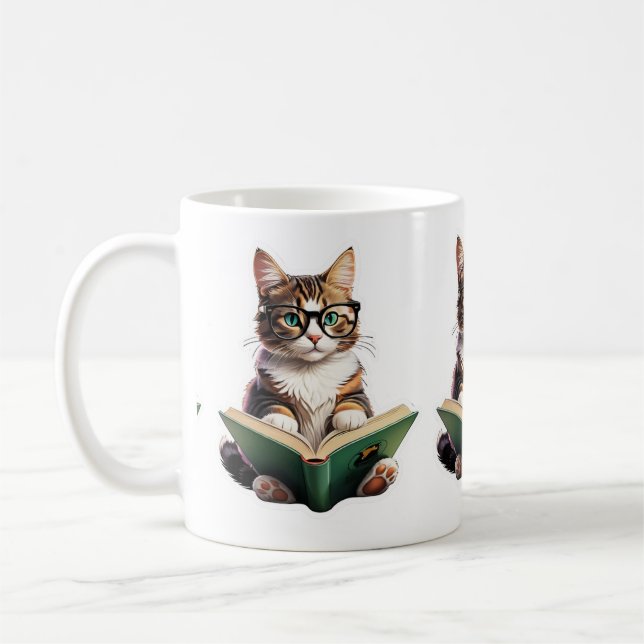 Caneca De Café Livro de Leitura de Cat (Esquerda)