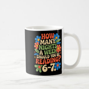 Caneca De Café Livro de Leitura Engraçado Professor 67 Seis Sete