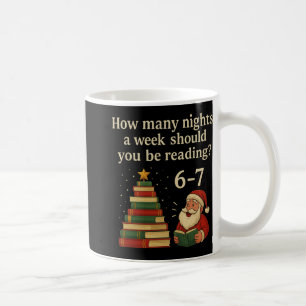 Caneca De Café Livro engraçado da árvore de Natal para leitura –