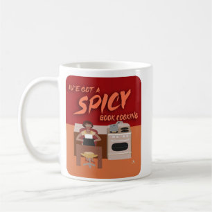 Caneca De Café Livro Espicoso Cook Romance Autor Retro Snark