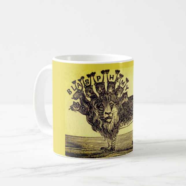 Caneca De Café Livro Esquisito da Besta Reveladora (Frente Esquerda)