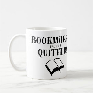 Caneca De Café Livro Humor: As Marcas de Livros são para Quitters