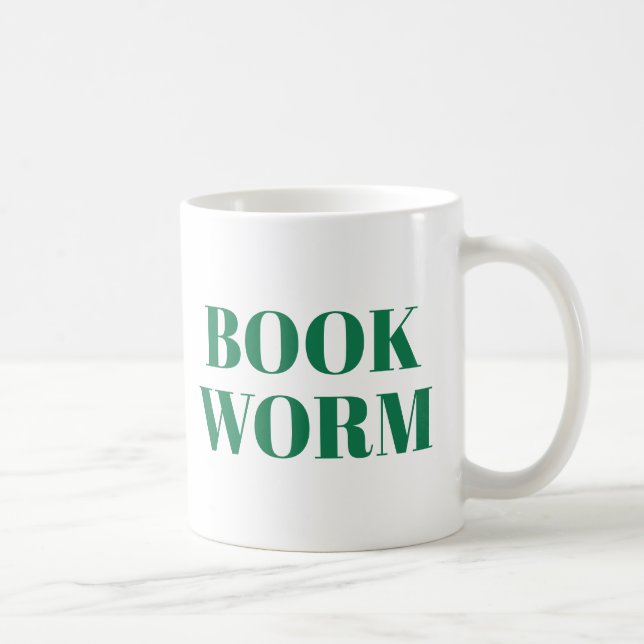 Caneca De Café Livro Verme Cute Modern Book Lover Mug (Direita)