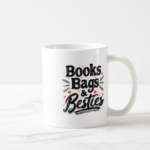 Caneca De Café Livros Bolsas & Besties De Volta À Diversão Es