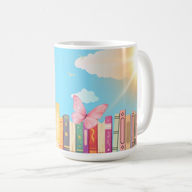 Caneca de Café Livros Borboleta (Frente Esquerda)
