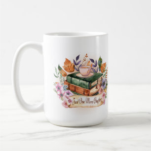 Caneca De Café Livros de Aquarela Antigos e Café Só Mais Um